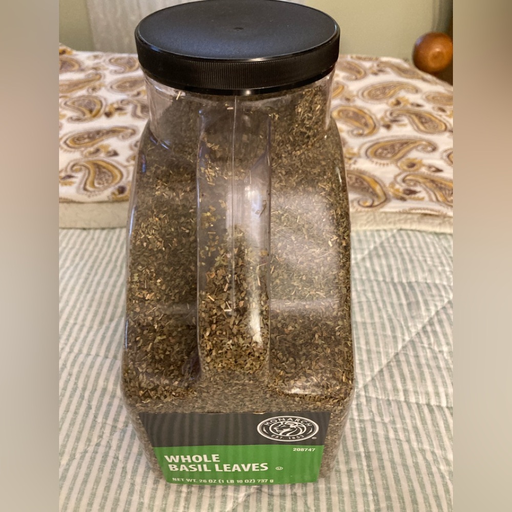 New Sealed MONARCH WHOLE BASIL LEAVES 1 Lb 10 ounces
